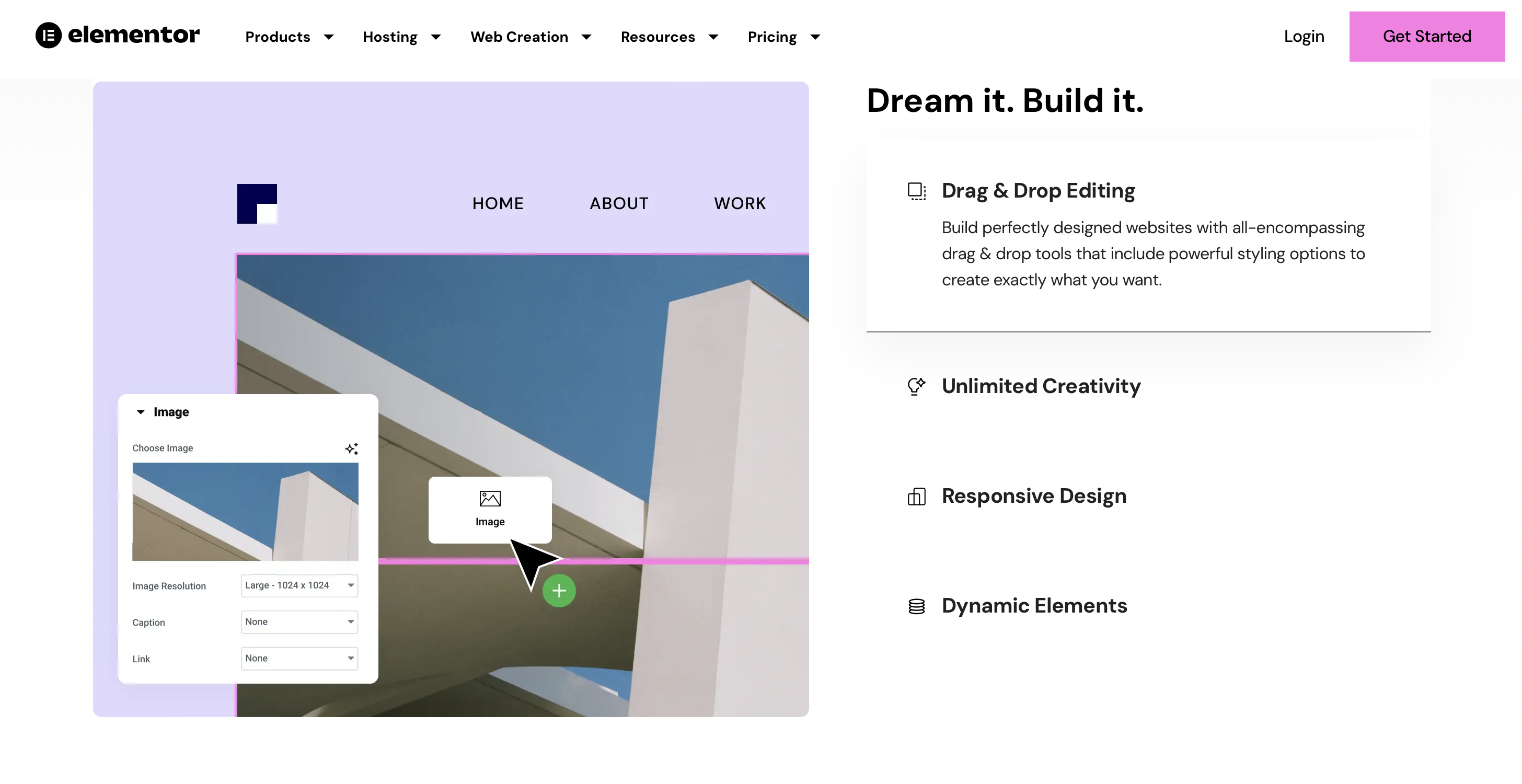 Elementor 提供視覺化的拖放網站製作體驗
