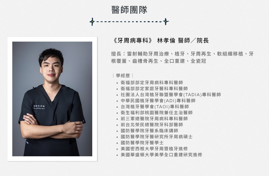 星嶼牙醫醫師團隊示意圖