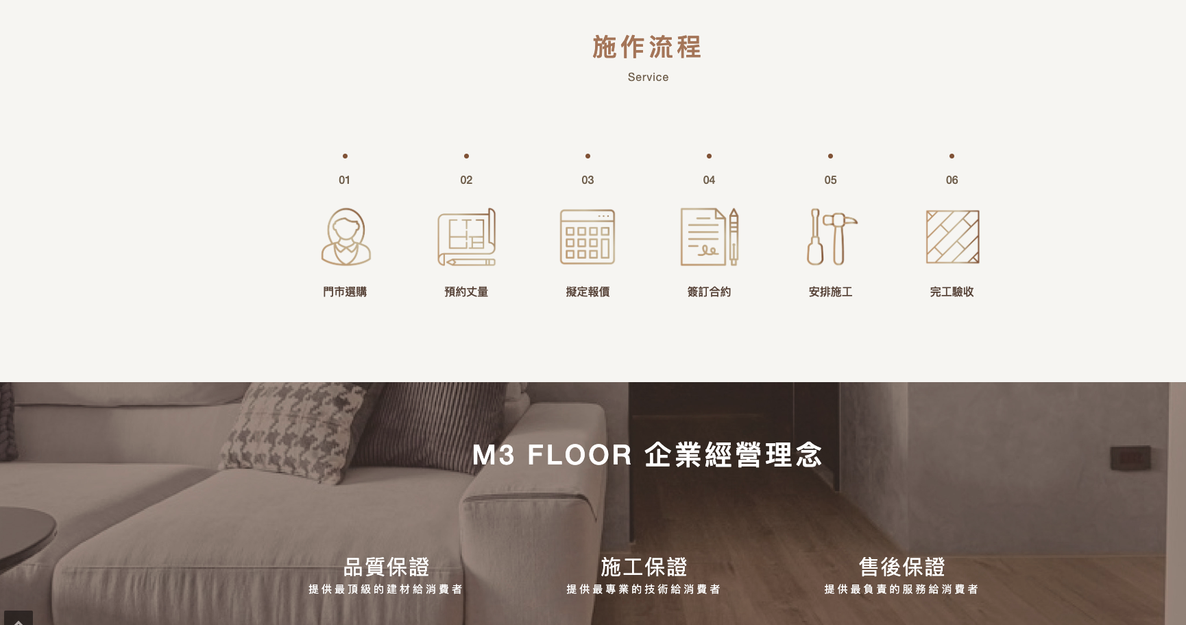 整合施作流程、展間資訊與評價內容,降低詢價前的不確定感